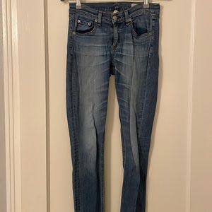 Rag & Bone Faded Wash Skinny Jeans | Size 26